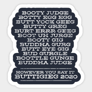 How do you say Mayor Pete Buttigieg's name? Funny list of ways people say it. Sticker